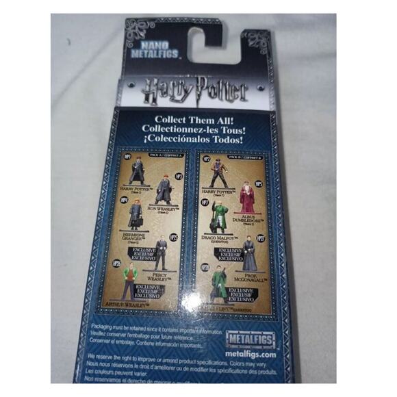 Nano Metal Figs Harry Potter 5 Pack Figures Harry Allows Draco Megonagall Marcus - Picture 5 of 6